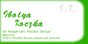 ibolya koczka business card